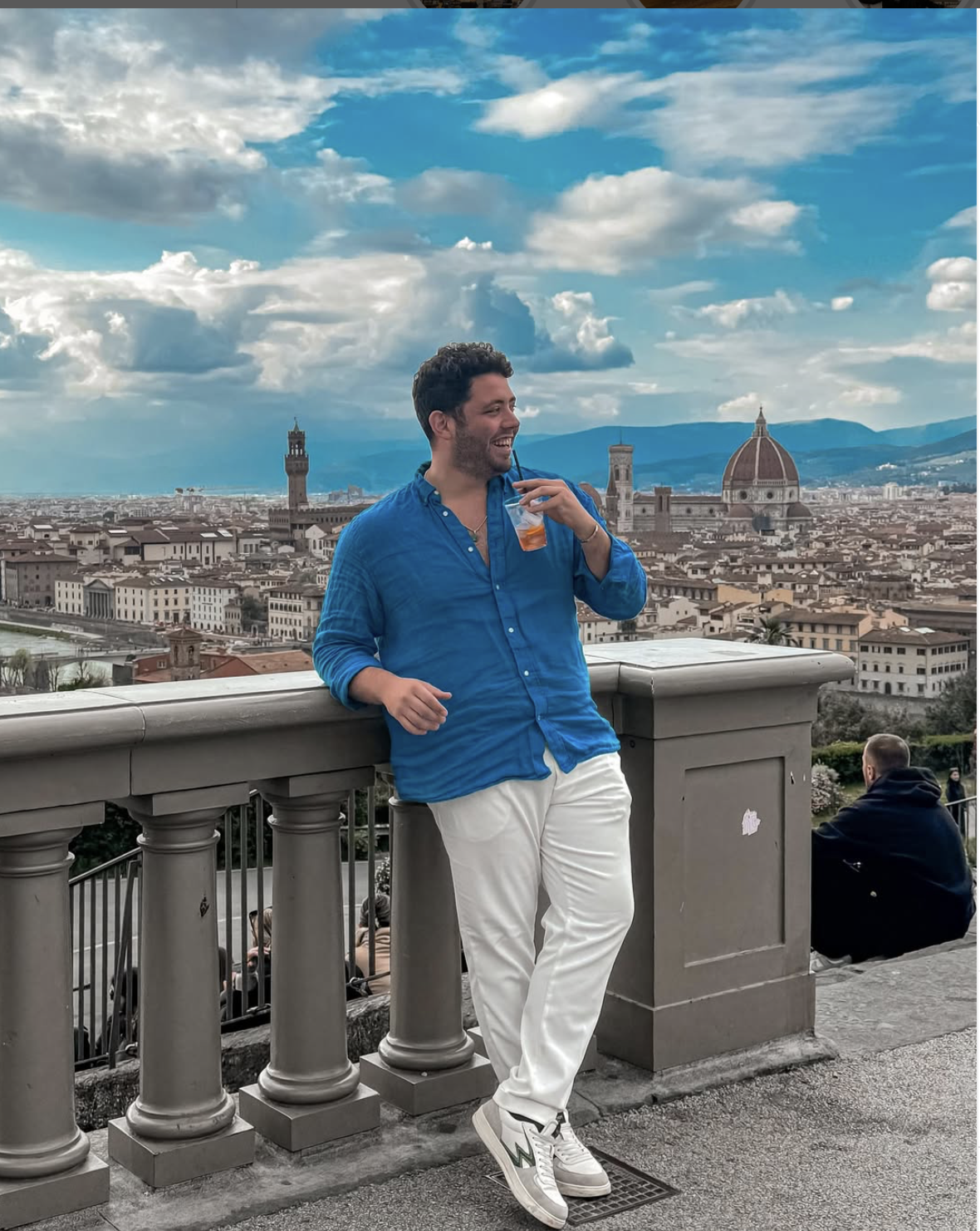 Francesco De Marco overlooking Florence